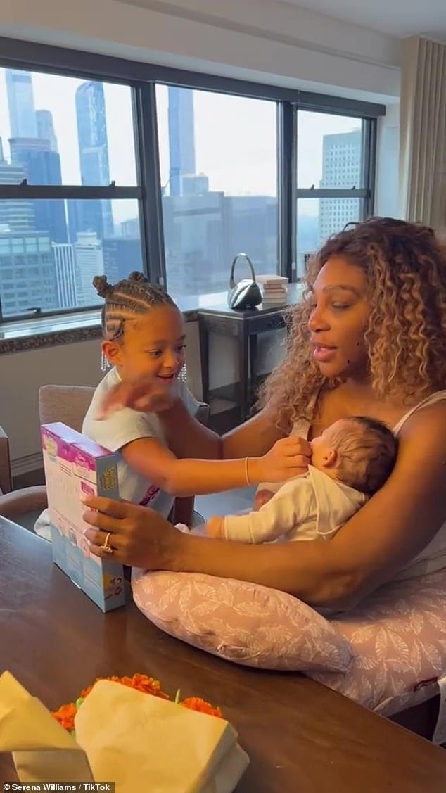 Serena Williams Shares Sweet Video Of Olympia Showing Affection For Her