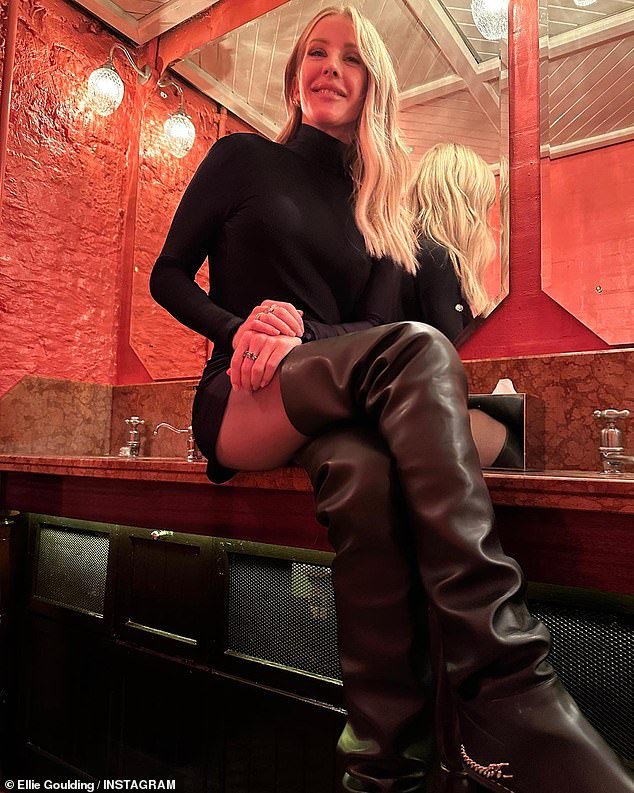 Ellie Goulding Flaunts Legs in Thigh-High Leather Boots Following the ...