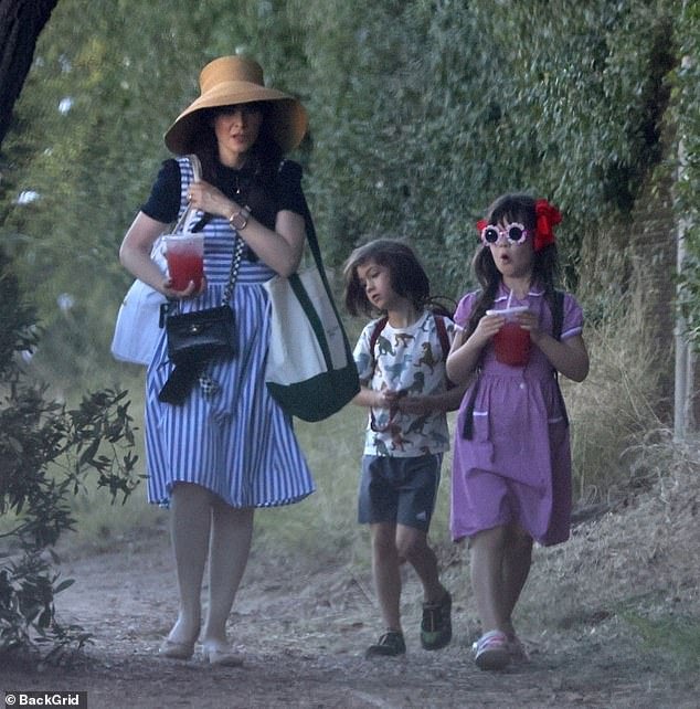 Zooey Deschanel Spotted Hiking with Kids, Elsie (8) and Charlie (6), Amidst Unplanned Jonathan Scott Wedding Plans