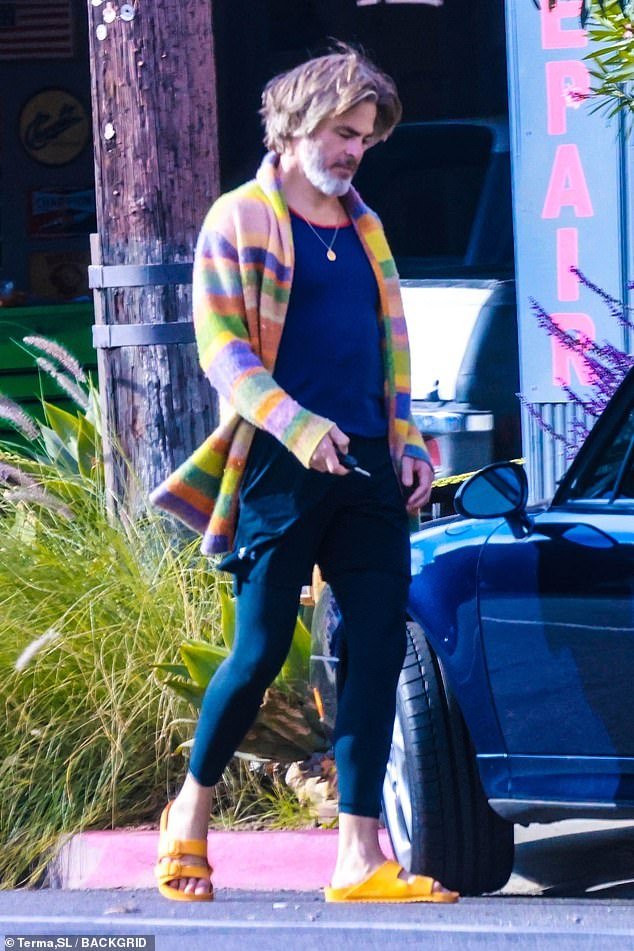 Chris Pine Spotted in ,400 Colorful ‘Grandma Cardigan’ as He Flaunts His Signature Quirky Style Leaving LA Dance Studio