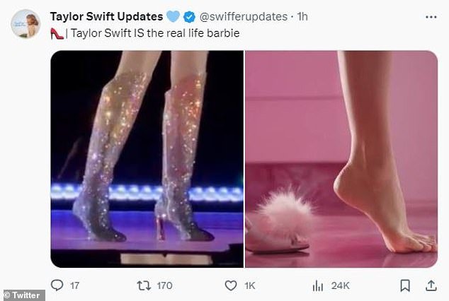 Taylor Swift’s Cinderella moment: Singer teeters on tiptoe after Louboutin heel shatters during concert and she tosses it into crowd, sparking comparisons to iconic movie scene.