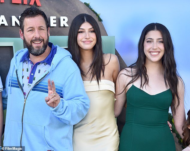 Adam Sandler reveals that his daughters Sadie, 17, and Sunny, 15, disapprove of watching him kiss co-stars such as Jennifer Aniston on screen.