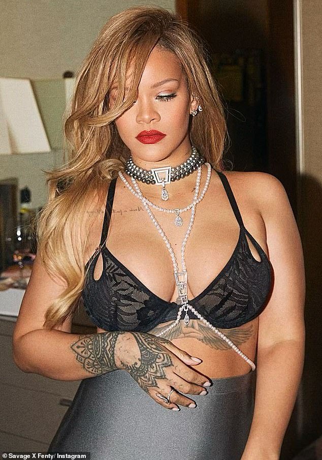 Rihanna Reveals Cleavage In Scorching Lingerie Shoot For Savage X Fenty Bintano