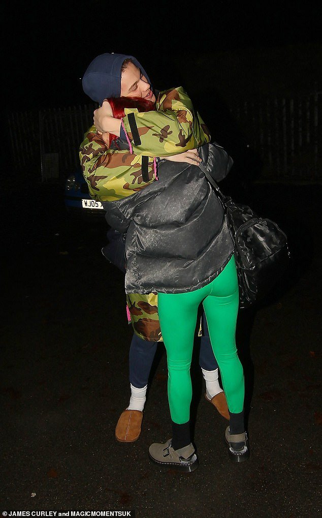 Bobby Brazier from Strictly wraps his arms around dance partner Dianne Buswell for a warm embrace following a grueling day of rehearsals for their Dirty Dance routine.