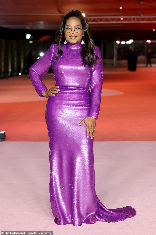 Oprah Stuns in Form-Fitting Purple Gown at Academy Museum Gala, Despite Refusing Ozempic for Weight Loss