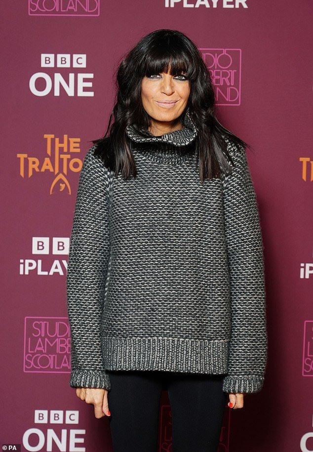 Claudia Winkleman flaunts her iconic bangs at the BBC Traitors photocall in anticipation of highly awaited second series