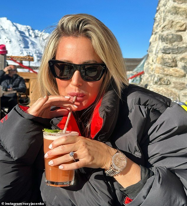 Roxy Jacenkos Extravagant Winter Getaway In The French Alps A Look At Her Outrageous Wardrobe 