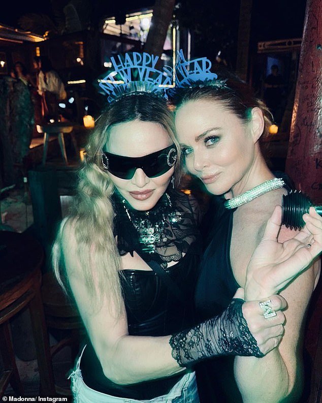 Madonna and Stella McCartney Celebrate New Year’s in St Barts with Matching Festive Headbands