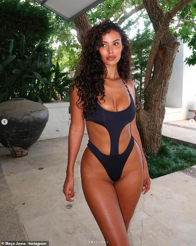 Maya Jama Shows Off Her Stunning Physique in a Stylish Black Swimsuit while Enjoying the South African Sun before Hosting Love Island All Stars