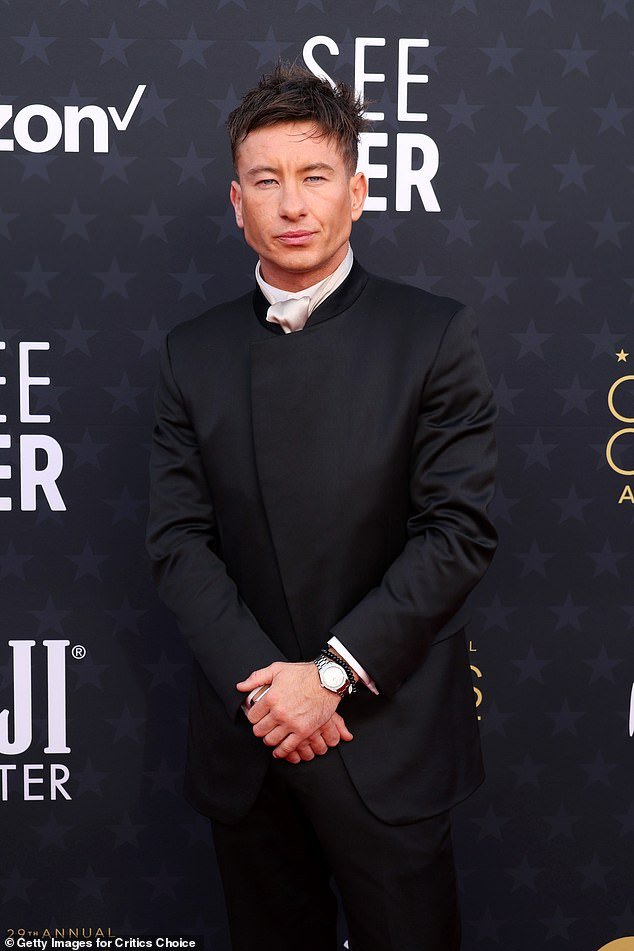 Barry Keoghan, Star of Saltburn, Dazzles in a Silk Suit as He Joins Director Emerald Fennell at the Critics Choice Awards