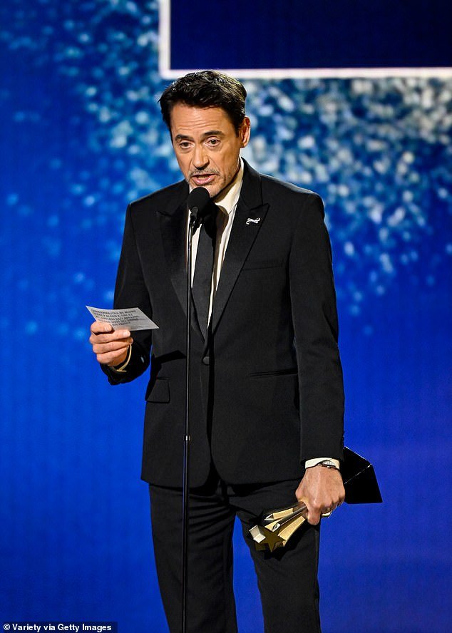 Robert Downey Jr. Honored with Best Supporting Actor at the 2024 Critics Choice Awards for Oppenheimer: Reflects on Past Scathing Reviews