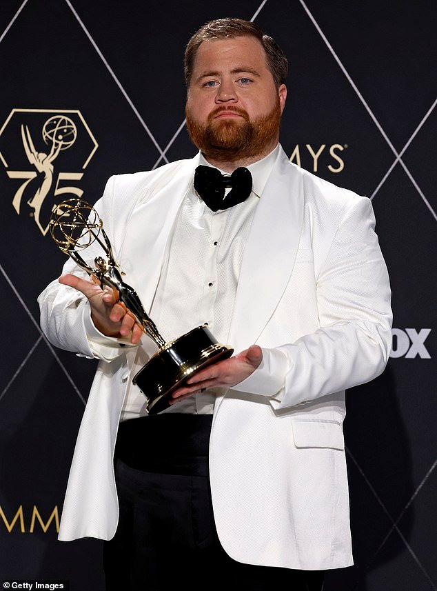 Paul Walter Hauser, Emmy Winner, aspires to follow Jeremy Allen White’s footsteps with his very own Calvin Klein ad, but acknowledges he has some improvements to make before receiving the opportunity.