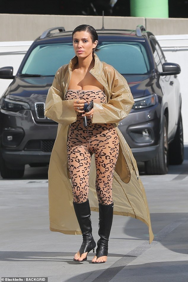 Kanye West’s Spouse Bianca Censori Flaunts Animal Print Catsuit and Thong Boots in LA Amid Rapper’s Titanium Denture Makeover