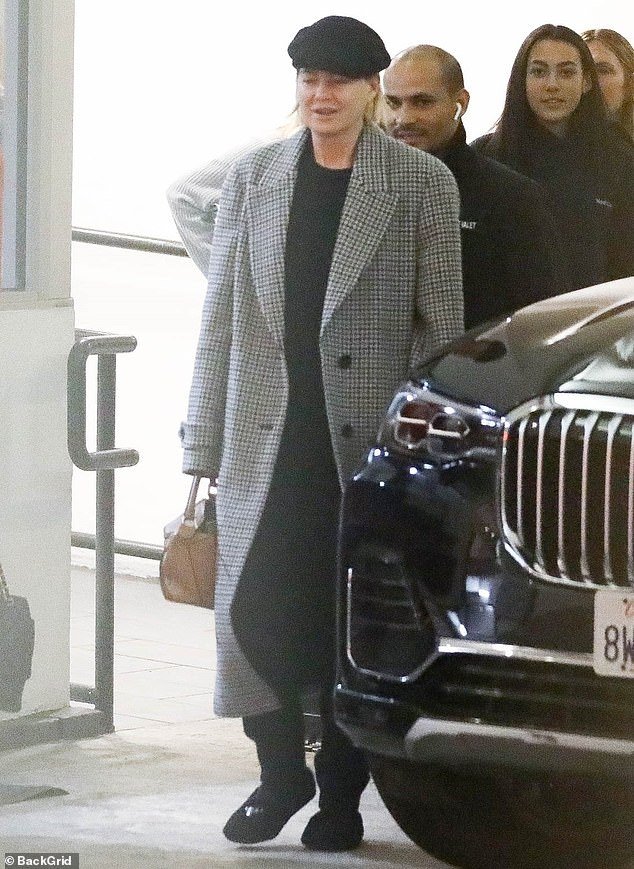 Ellen Pompeo Stuns in Checkered Trench Coat as She Enjoys Dinner with 14-Year-Old Daughter Stella, Following Grey’s Anatomy Emmys Reunion