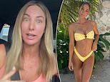 Fitness influencer Ashy Bines left embarrassed as her affordable bikini becomes completely transparent when wet