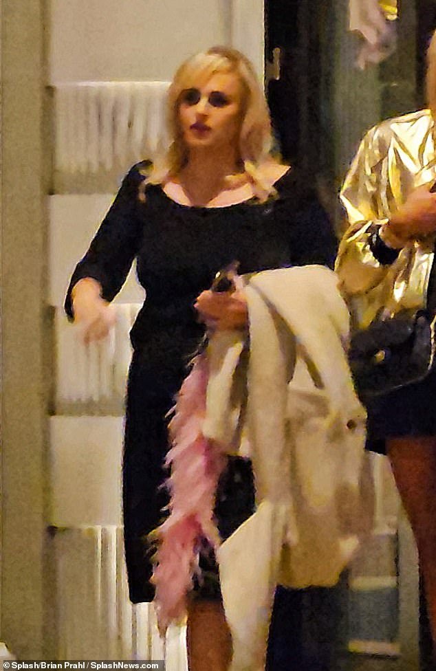 Rebel Wilson and her fiancee Ramona Agruma seen holding hands as they leave a late night party in Las Vegas and head back to their hotel