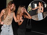 MAFS’ Lauren Dunn beams with joy as she heads out with co-star Sara Messa after wedding viewing party