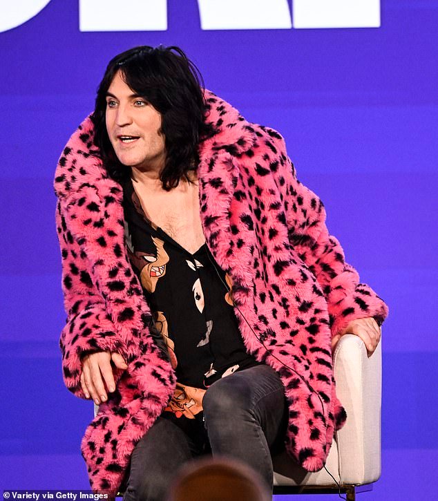 Noel Fielding stands out in a unique pink faux fur jacket at Q&A for his new series The Completely Made-Up Adventures of Dick Turpin in California