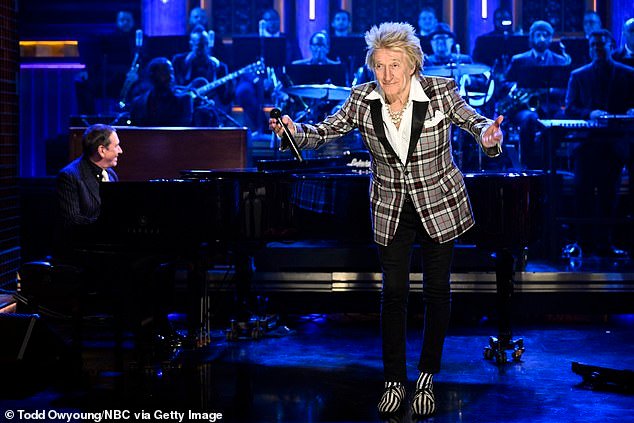 79-Year-Old Sir Rod Stewart Shows Off Singing and Tap Dancing Skills on The Tonight Show Starring Jimmy Fallon During Swing Fever Promotion