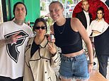 Kourtney Kardashian and Travis Barker surprise locals as they dine at a vegan café in Bondi, Sydney