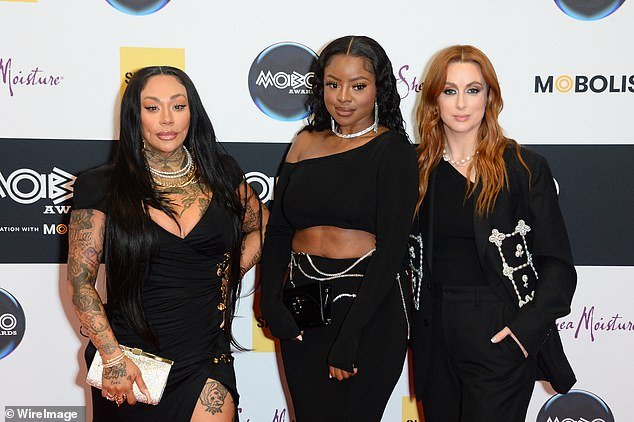 Sugababes make a bold statement at the 2024 MOBO Awards with matching black gowns on the early red carpet in Sheffield