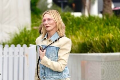 Cate Blanchett stuns in Stella McCartney double denim outfit on the Gold Coast