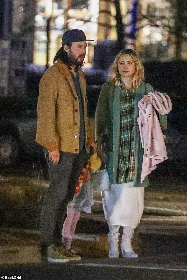 Kate Hudson and fiancé Danny Fujikawa take daughter Rani out for dinner in Malibu following their collaboration on her debut single Talk About Love.