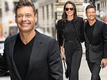 Ryan Seacrest, 49, happily steps out with girlfriend Aubrey Paige, 27, for rare appearance, coordinated in black during NYFW event.