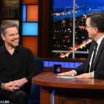 Matt Damon discusses the making of the star-studded Dunkin’ Donuts Super Bowl commercial on The Late Show With Stephen Colbert