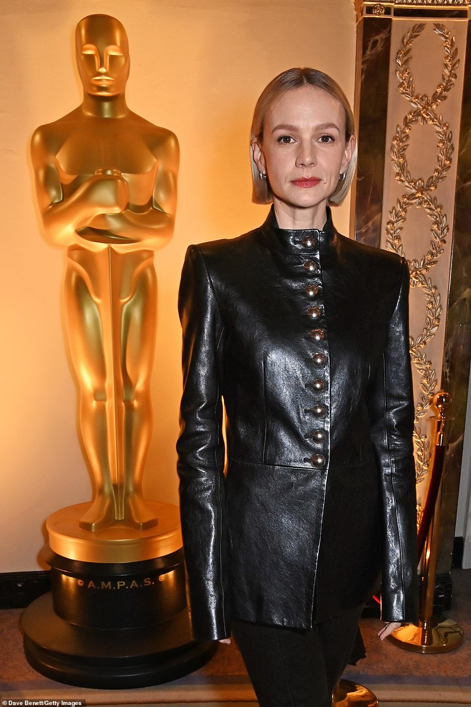 Stylish Celebrities Carey Mulligan, Ruth Wilson, and Jodie Foster Rock Black Leather Co-ords at Oscars Nominees’ Party in London