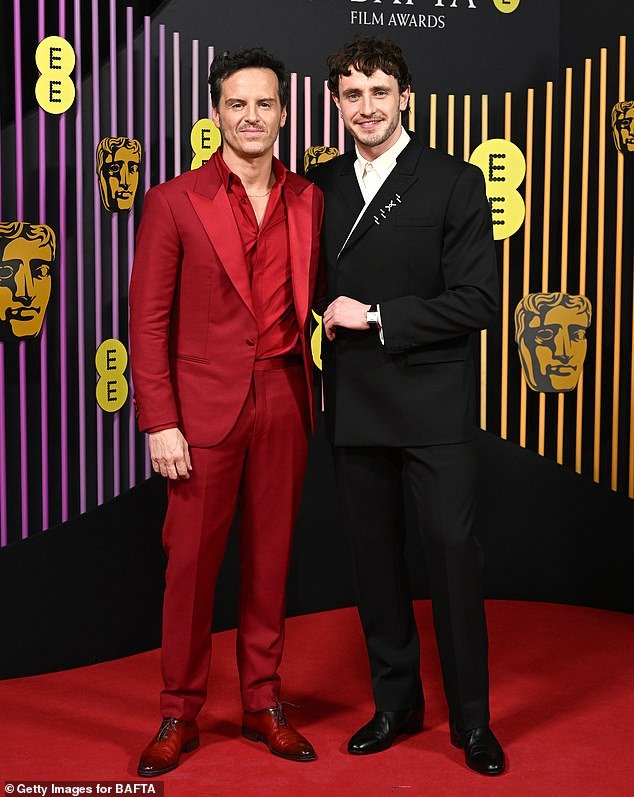 Andrew Scott and Paul Mescal Shine on the Red Carpet at the 2024 BAFTAs