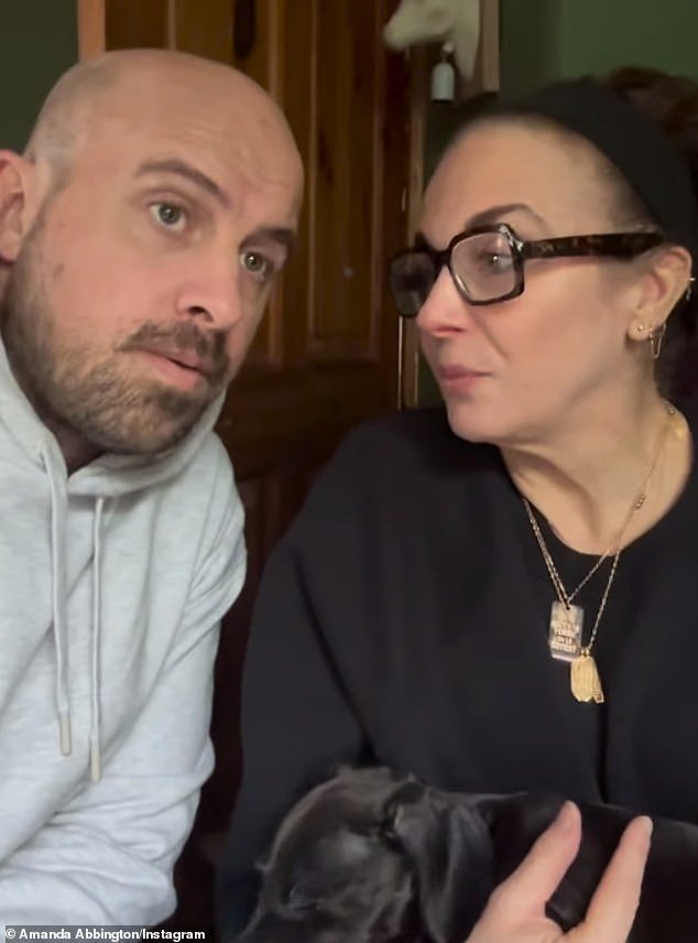 Amanda Abbington, from Strictly, curses at her fiancé Jonathan Goodwin as they argue in an Instagram video: ‘Just leave me alone!’