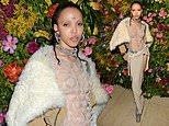 FKA Twigs stuns in sheer cut-out top and thigh-high split skirt at star-studded Vogue BAFTAs afterparty, leaving little to the imagination