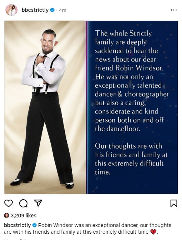 Strictly Come Dancing Honors the Memory of Beloved Pro Dancer Robin Windsor Following His Unexpected Passing at 44