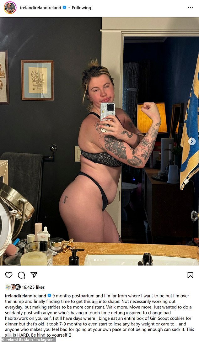 Ireland Baldwin Opens Up About Her Postpartum Body in Bra and Underwear 9 Months After Giving Birth: ‘I’m Still a Work in Progress’