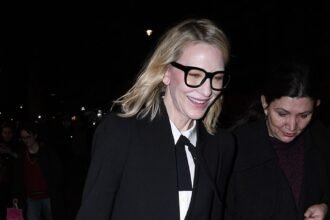 Cate Blanchett rocks quirky glasses and understated outfit to show support for Matt Smith at the An Enemy of the People press night