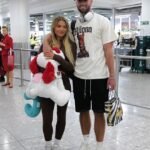 Love Island All Stars champions Molly Smith and Tom Clare display affection as they touch down at Heathrow – as her former beau Callum Jones and Jess Gale arrive hand in hand