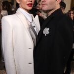 Ed Westwick and Amy Jackson channel angel and devil-inspired looks at the Genny show during Milan Fashion Week