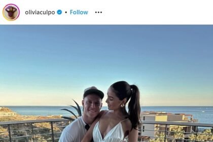 Olivia Culpo affectionately perches on Christian McCaffrey’s lap, proclaiming ‘let’s tie the knot’ following his tough Super Bowl defeat with the 49ers