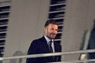 David Beckham spectates Inter Miami from a suite with sons Brooklyn and Cruz, appears unenthusiastic about Messi’s stoppage-time equaliser against LA Galaxy