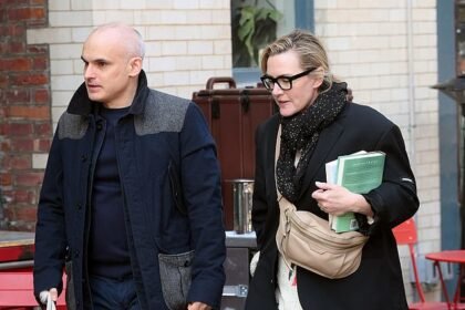 Kate Winslet enjoys lunch with author Hernan Diaz in New York before bringing his novel Trust to life on HBO