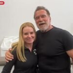 Arnold Schwarzenegger, age 76, flaunts his toned legs for girlfriend Heather Milligan, 48, during physical therapy session while she admires his strength: ‘That’s remarkable’