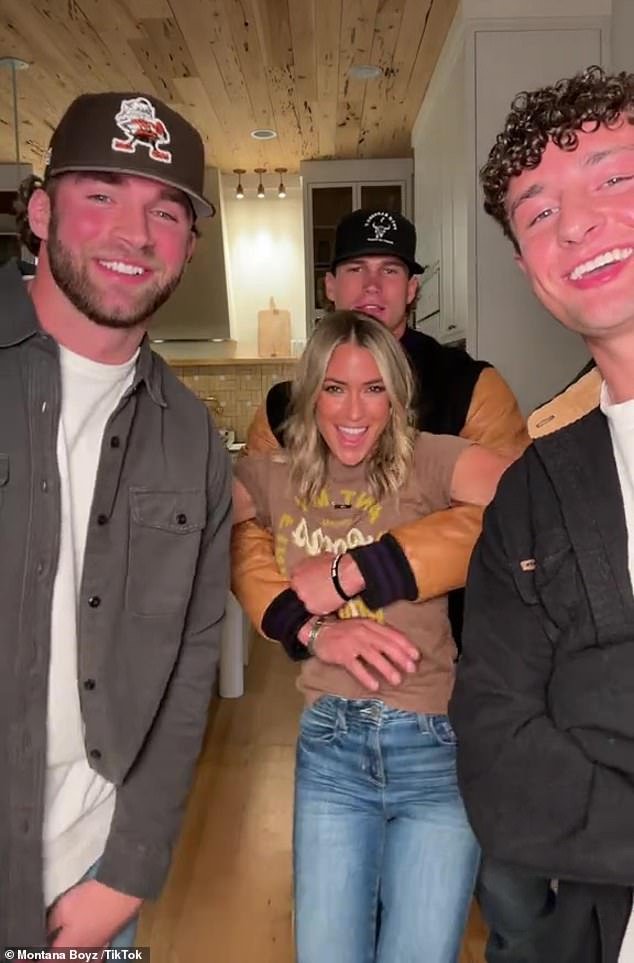 Kristin Cavallari, 37, shows off PDA with new boyfriend Mark Estes, 24, during her TikTok debut with popular Montana Boyz… following bikini-filled fun with the model