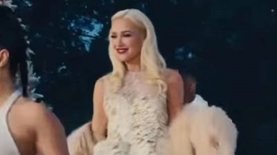 Gwen Stefani, 56, Shows Lace Undergarments in Tiny Dress at Disneyland Christmas Special