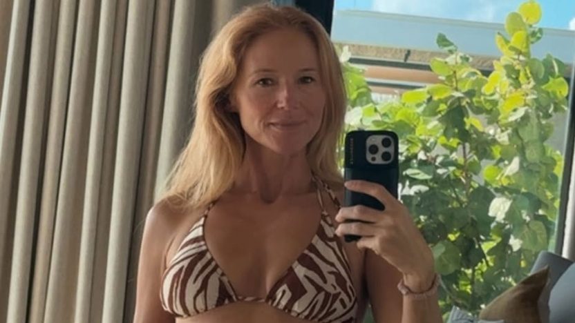 Jewel, 51, Flaunts Fit Figure in Zebra-Print Bikini in Barbuda