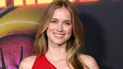 Netflix Star Dazzles in Sheer Dress at Premiere