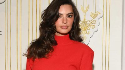 Emily Ratajkowski Stuns in Red Minidress at Festive Event