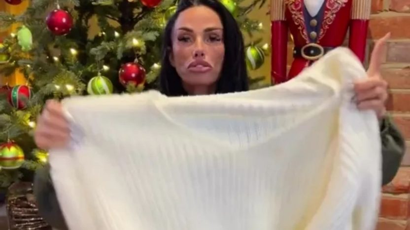 Katie Price Fans Shocked by Stained Jumper for Sale as Christmas Gift